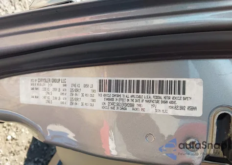 2014 Chrysler Town & Country Touring z USA, uszkodzony, nr VIN 2C4RC1BG1ER303980